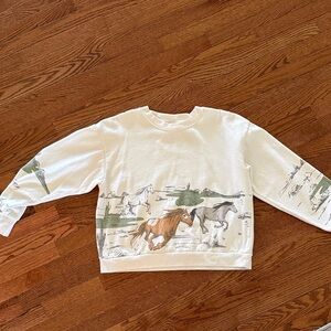 Isaac Morris Running Horses Sweatshirt Large